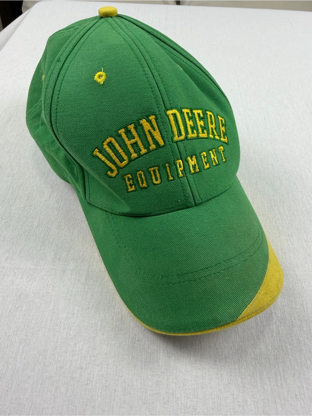 John Deere Green Yellow Embroidered Hat Adjustable Farm Trucker Cap